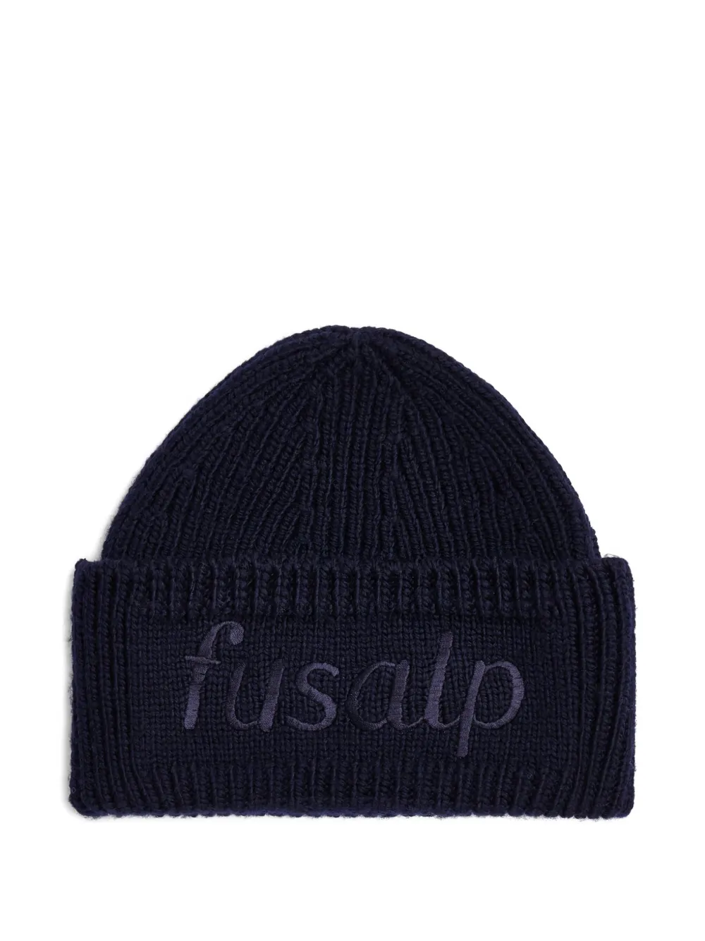 Fusalp Embroidered Ribbed Beanie In Blue