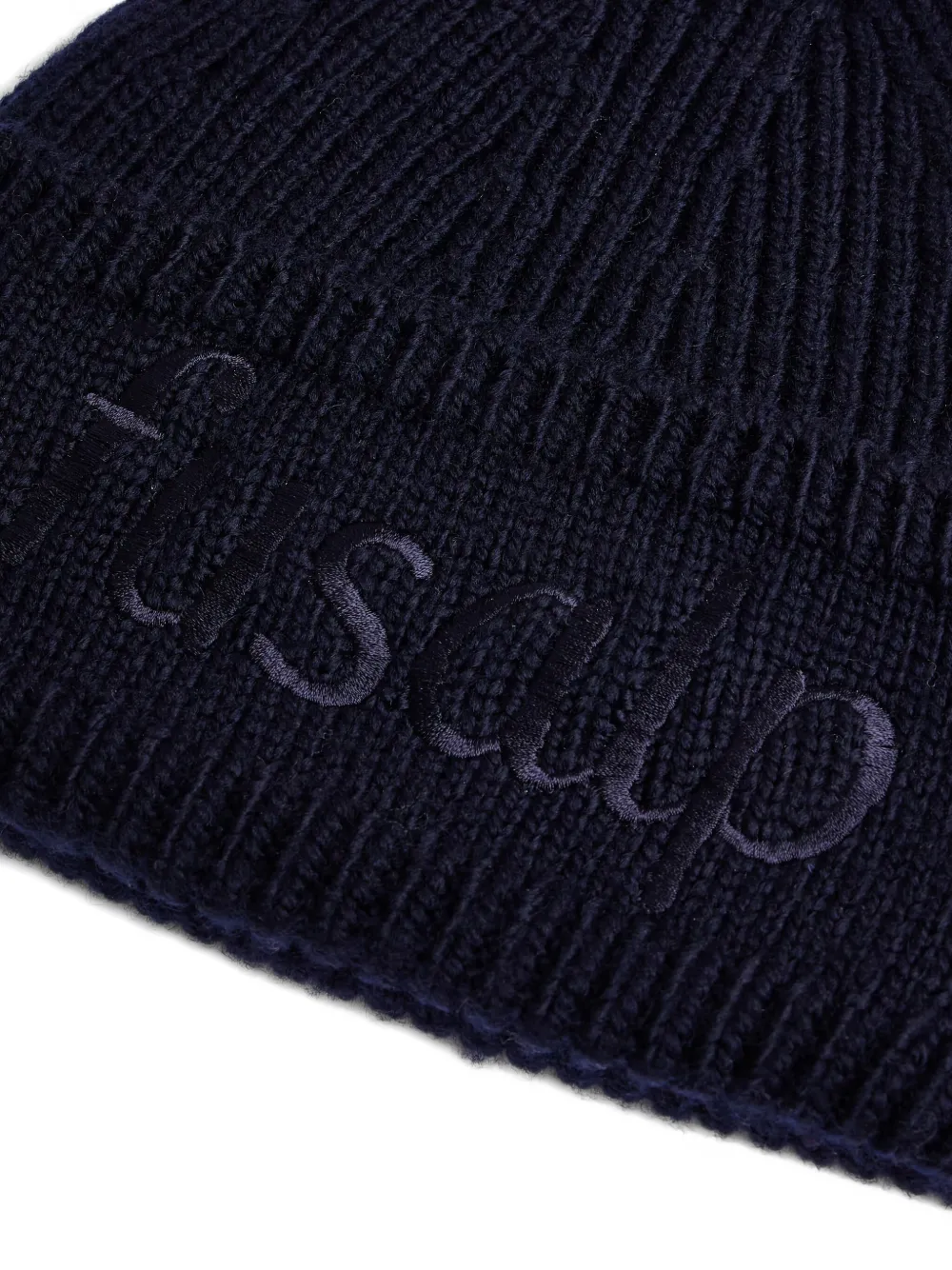 Fusalp Embroidered Ribbed Beanie In Blue