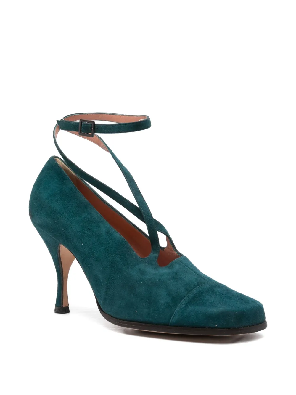 Romeo Gigli Pre-Owned 1990s pumps met enkelbandje - Groen