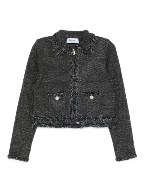 Blugirl Verzierte Jacke mit Fransenbesatz