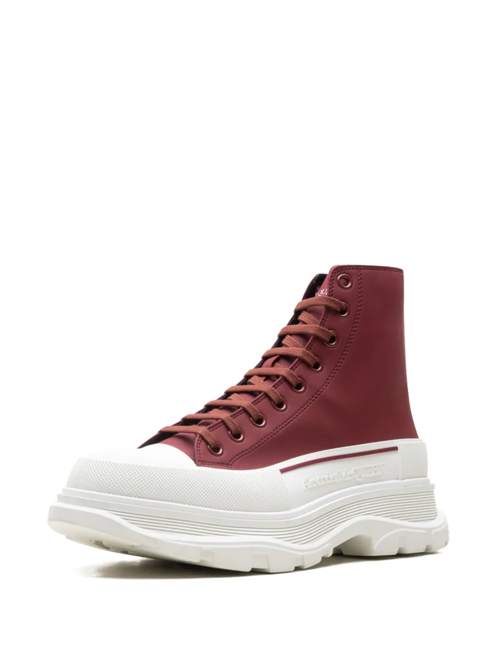 Alexander McQueen Tread Slick high-top sneakers Rood
