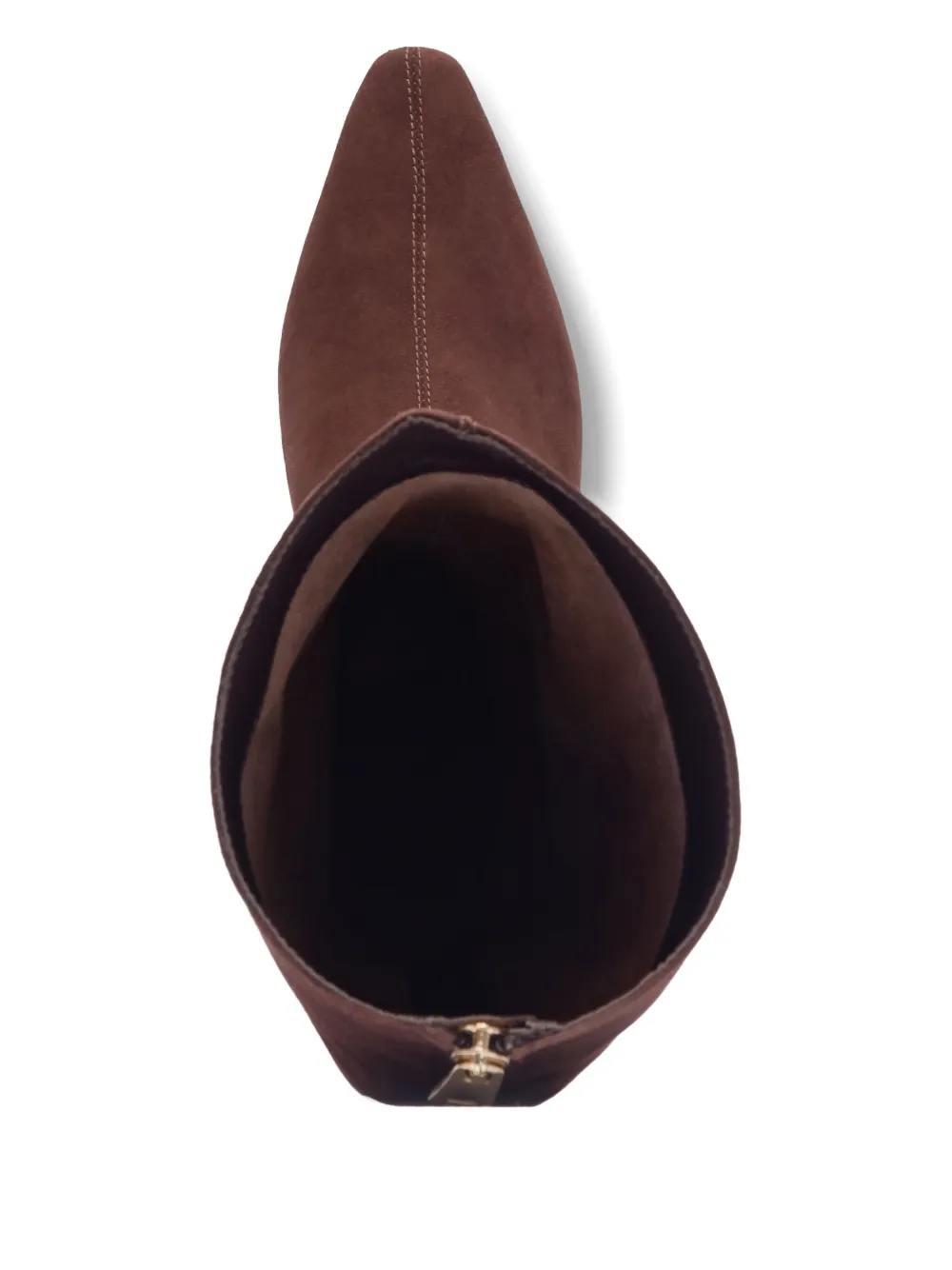  Bernardo 50mm Zip-detail Suede Boots - Brown 