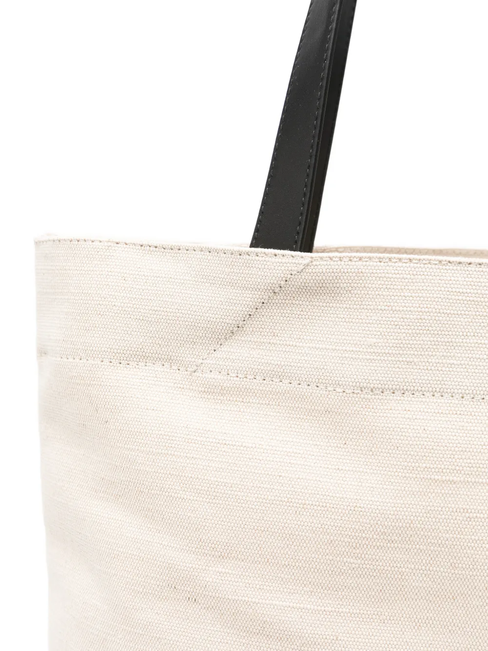 Jil Sander Shopper met logo Beige