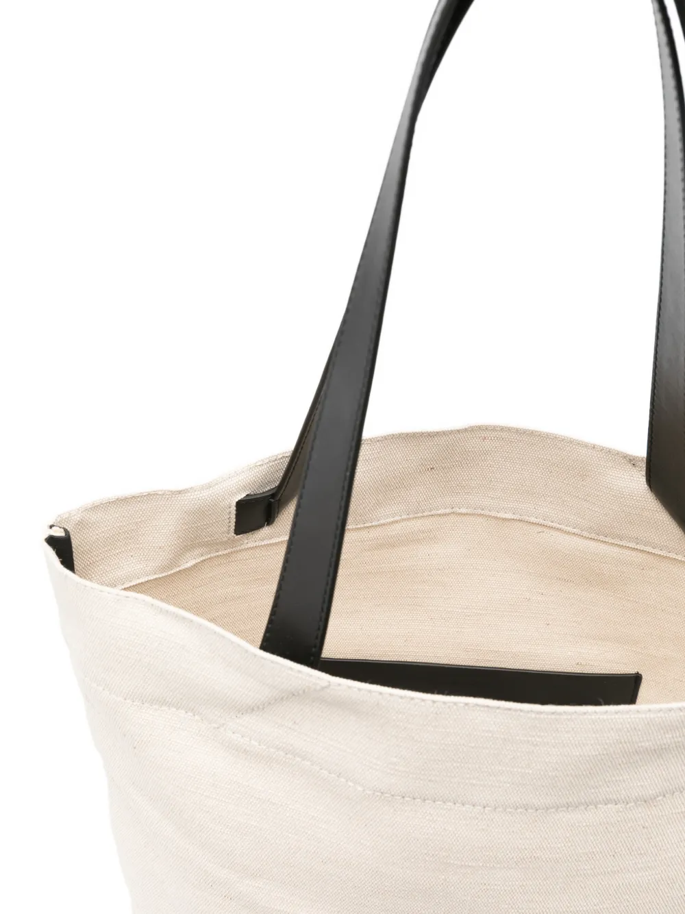 Jil Sander Shopper met logo Beige