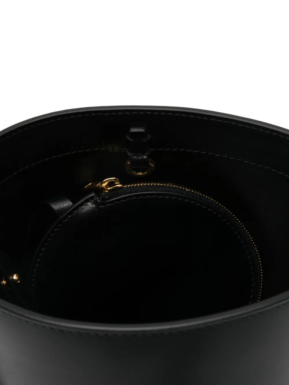 Jil Sander Cannolo Logo-lettering Bucket Bag In Black