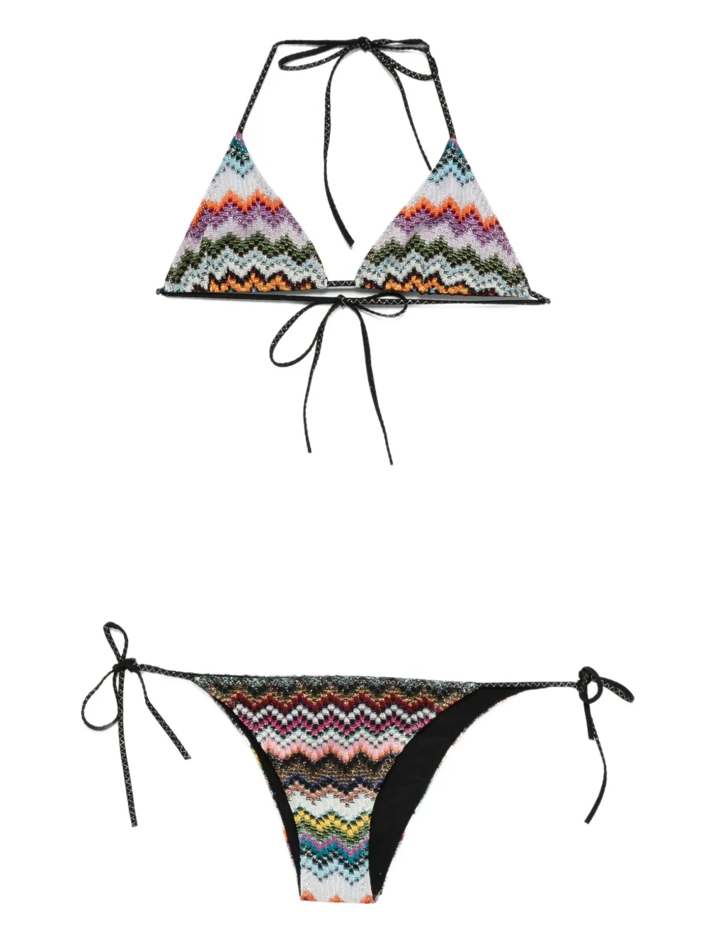 Missoni chevron-pattern triangle bikini set | Pink | Image 1
