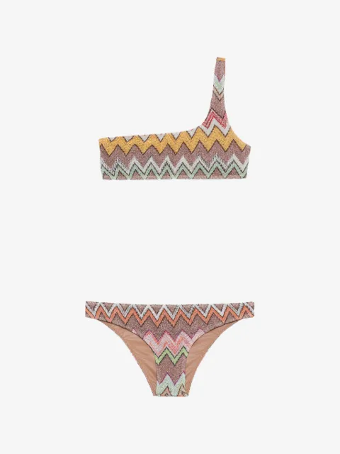Missoni zigzag one-shoulder bikini