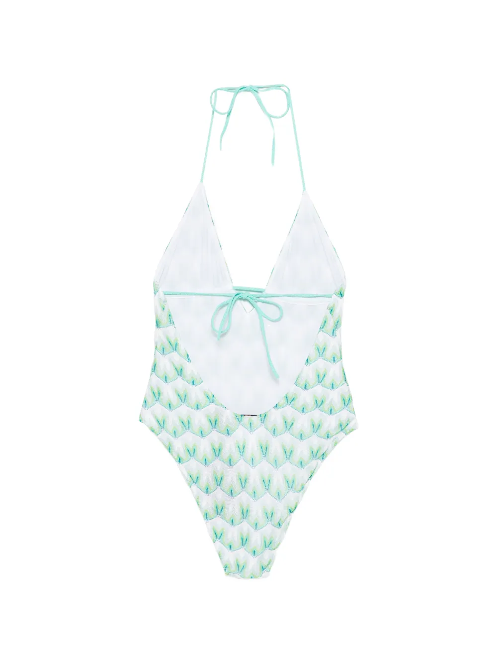  Missoni V-neck Patterned Swimsuit - White 