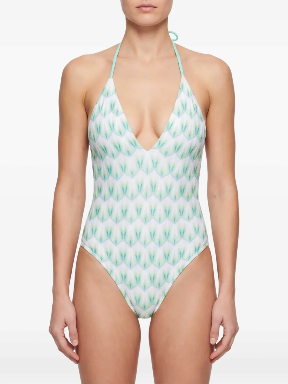Missoni Badpak met V-hals en patroon Wit