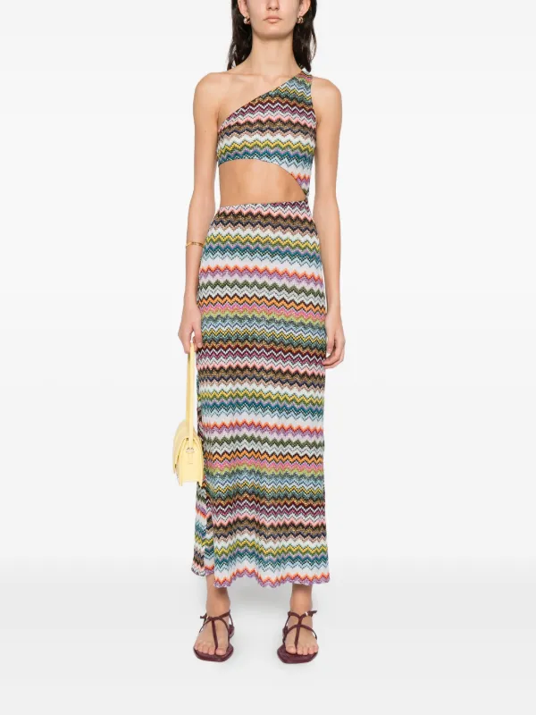Missoni One-Shoulder Midi Dress - Pink