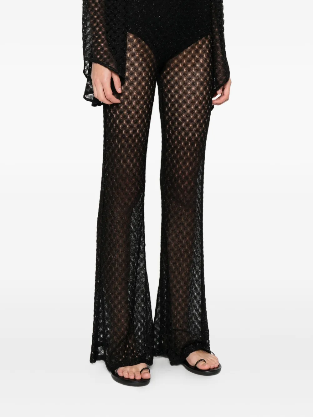 Missoni Flared Trousers In Black
