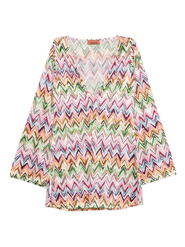 missoni zig zag mini dress Missoni Zigzag Halterneck Mini Dress | Neutrals