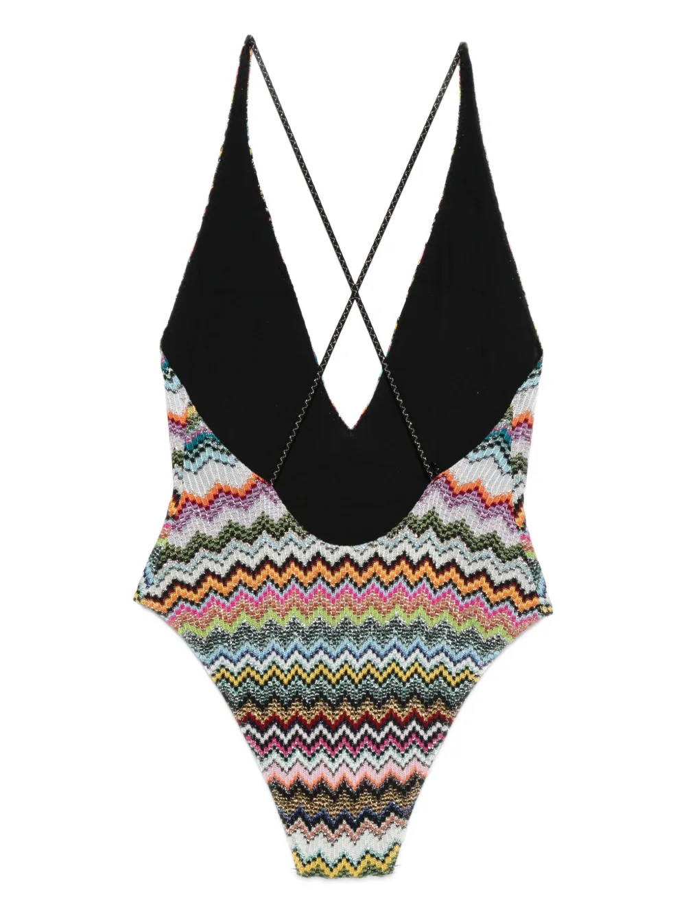 Missoni V-neck Swimsuit In Pink