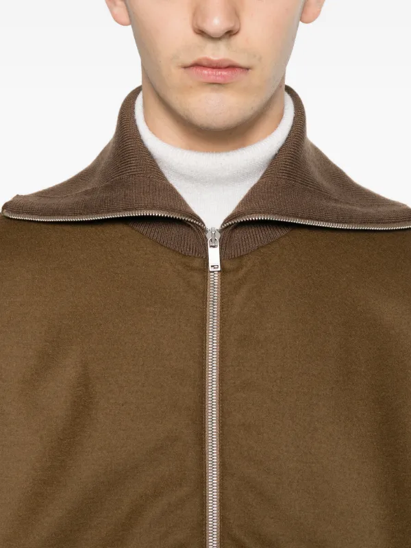 Jil Sander ジップアップ ボンバージャケット | ブラウン | FARFETCH JP