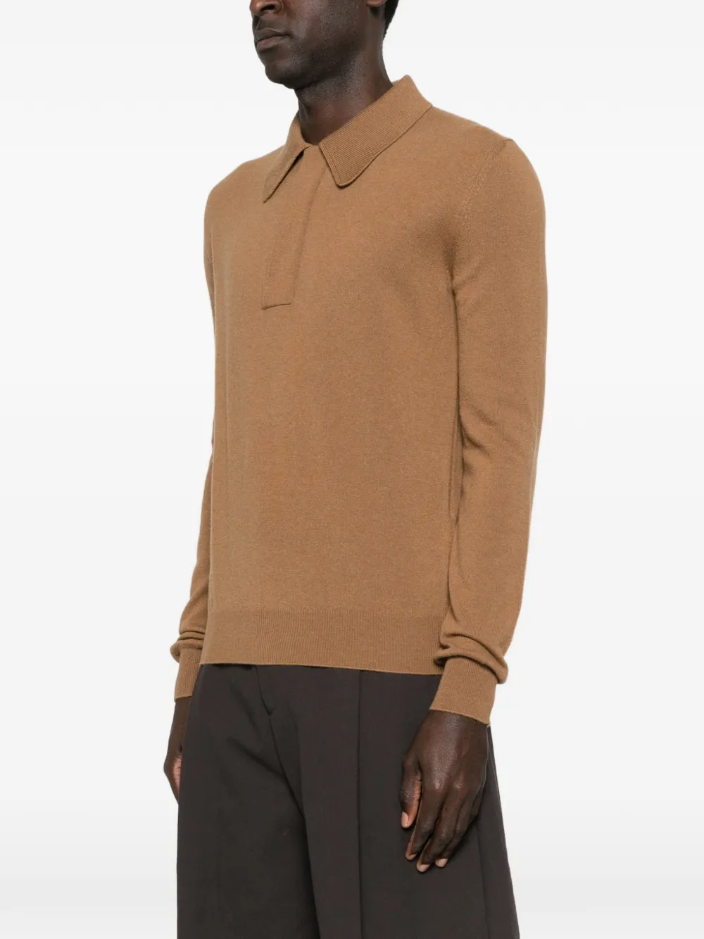 Jil Sander Poloshirt met lange mouwen Bruin