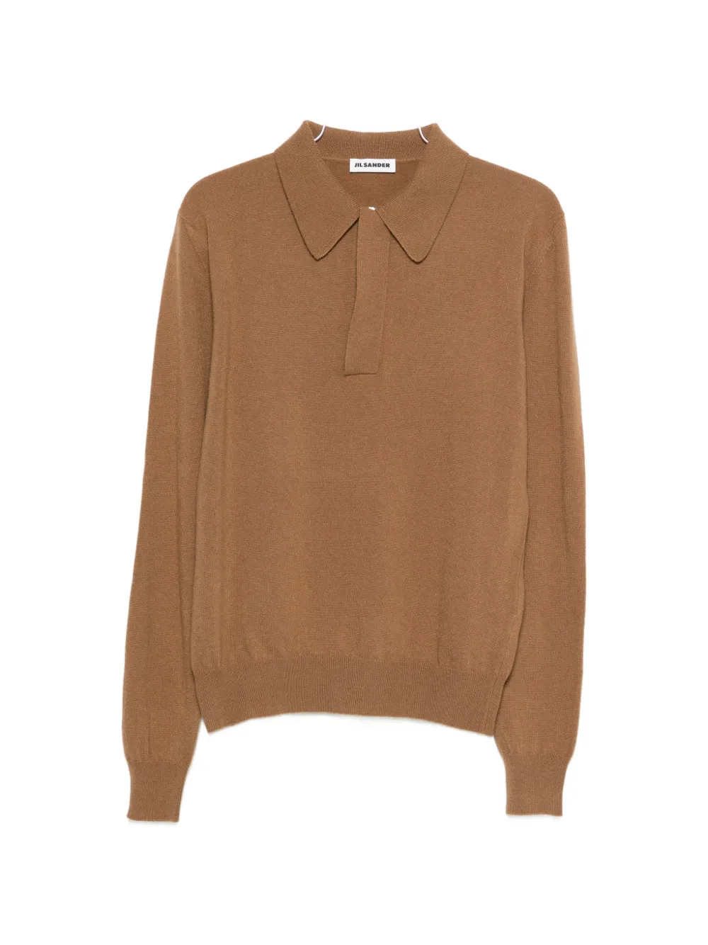 Jil Sander long-sleeve polo shirt - Marrone