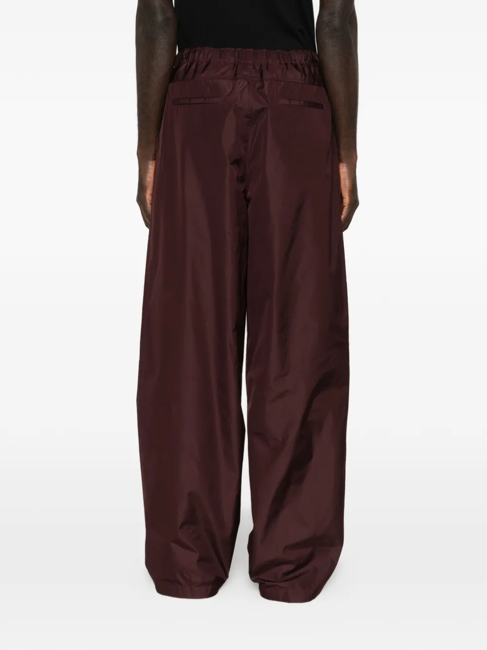Jil Sander Taffeta broek Rood