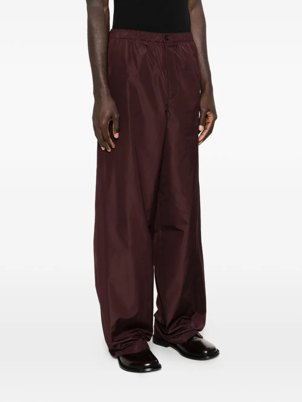 Jil Sander Taffeta broek Rood