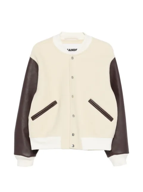 Jil Sander contrast-sleeve bomber jacket
