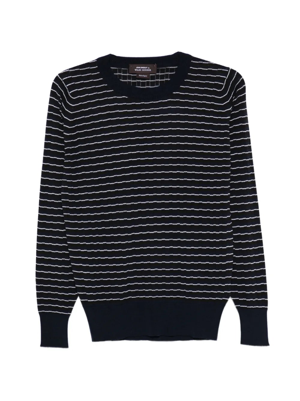 Wales Bonner x John Smedley striped T-shirt - Marrone