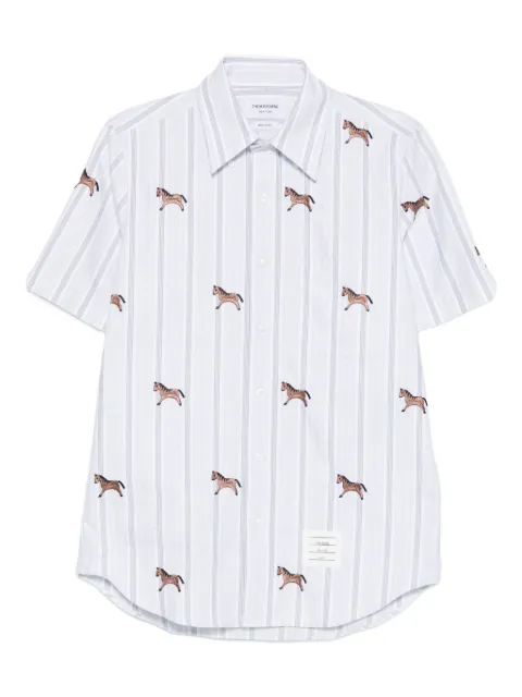 Thom Browne horse print striped shirt