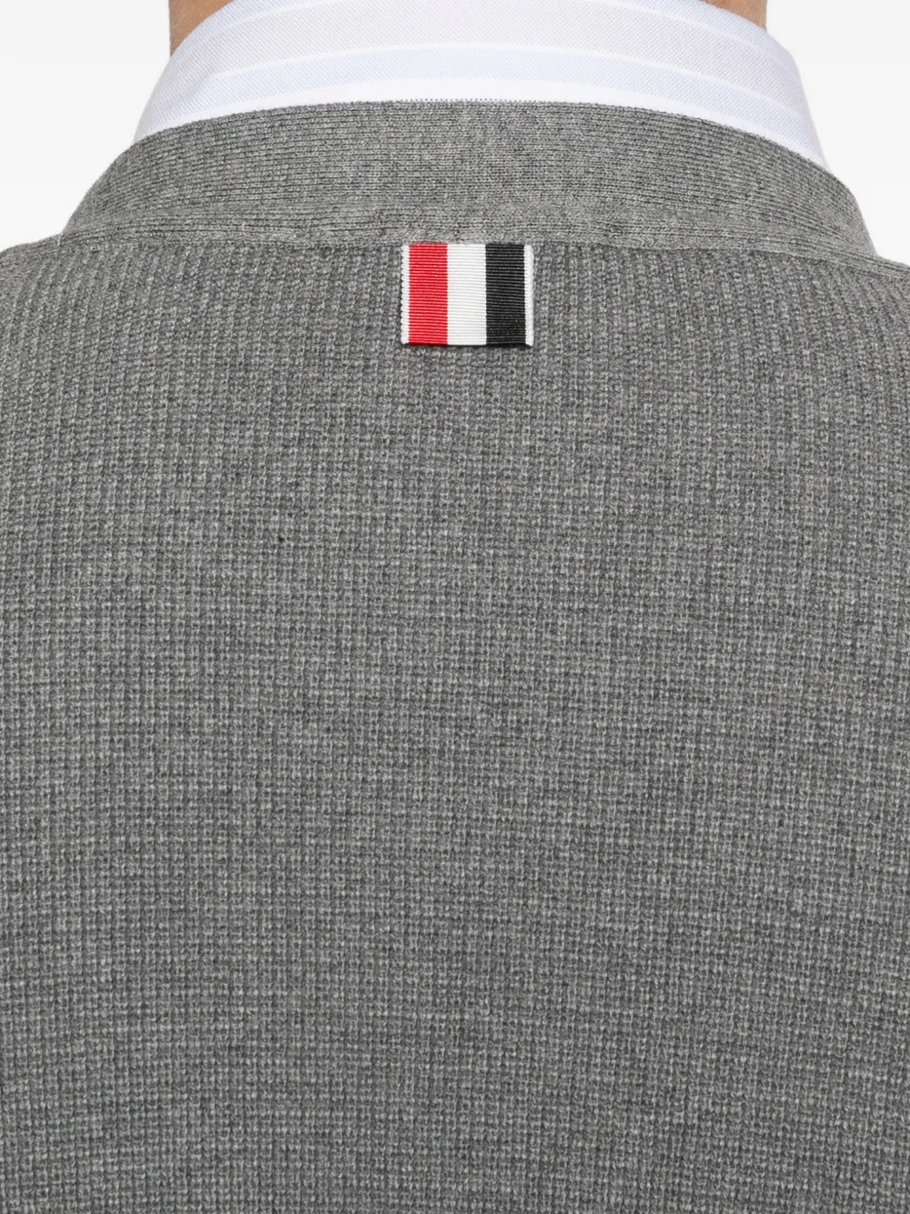 Thom Browne Vest met 4 strepen Grijs