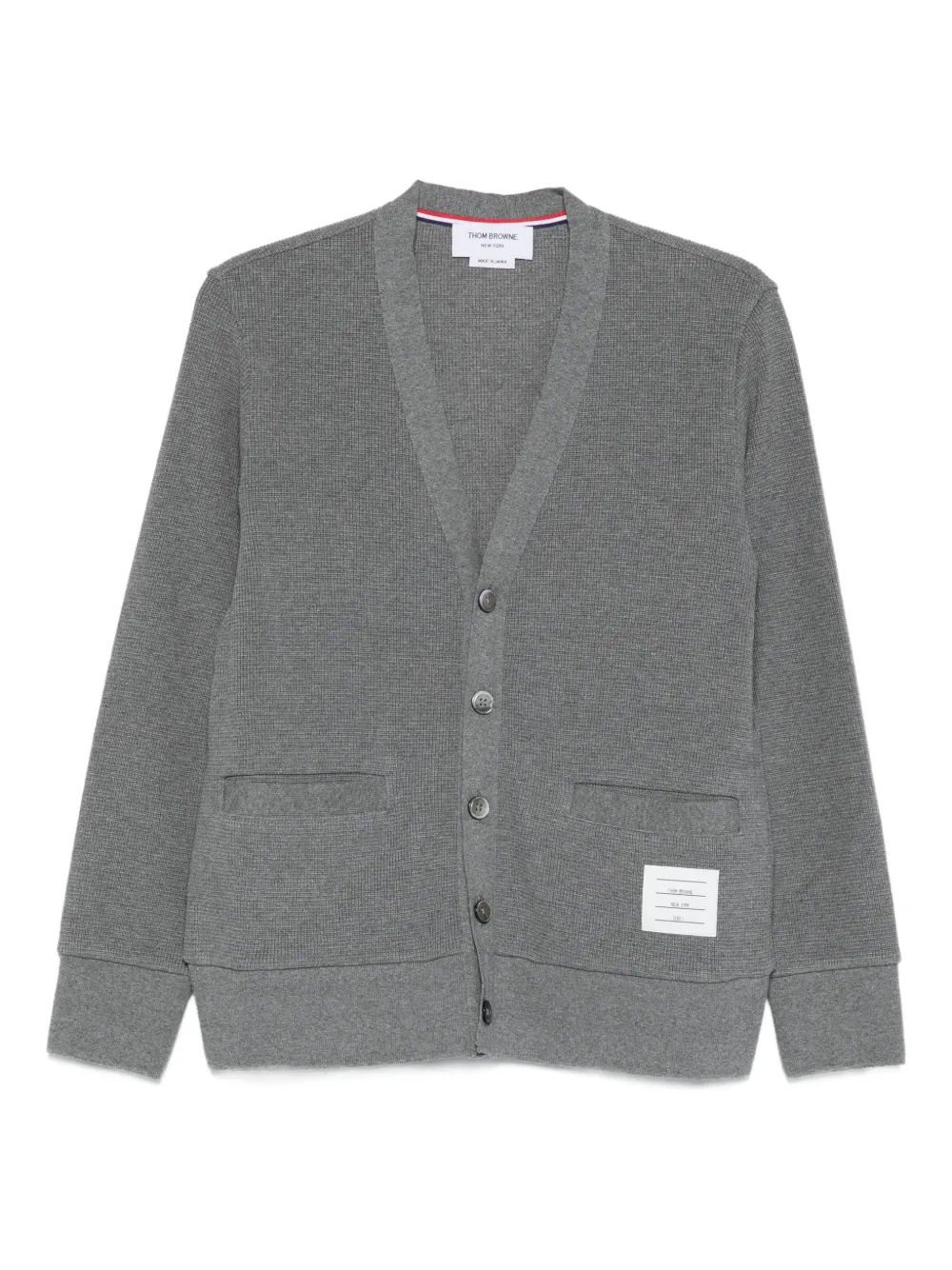 Thom Browne 4-bar intarsia cardigan | Grey | Image 1