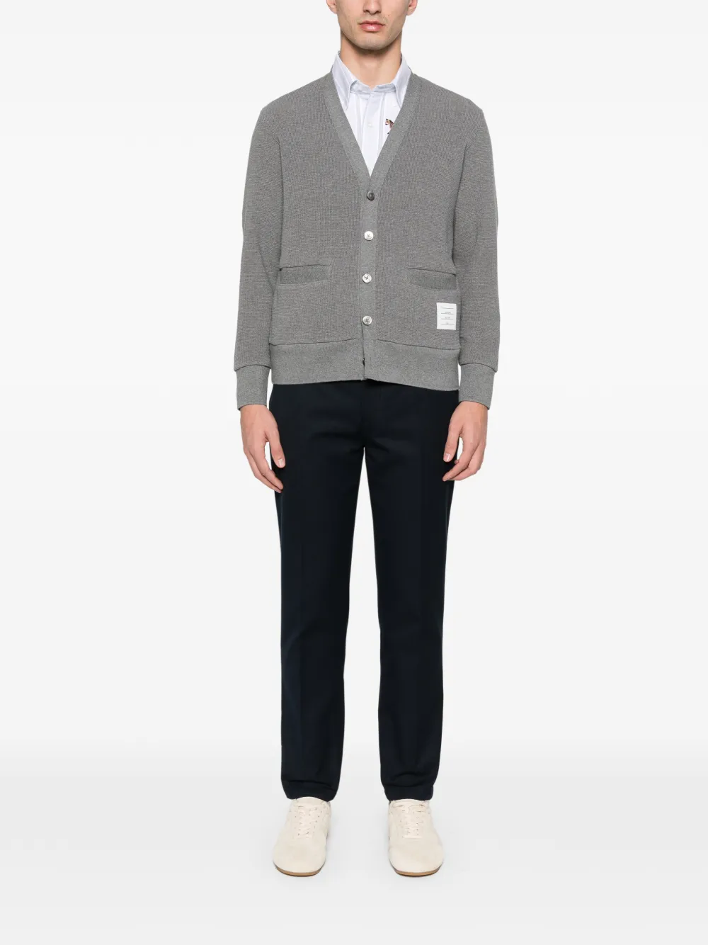 Thom Browne 4-bar intarsia cardigan | Cardigans | Image 2