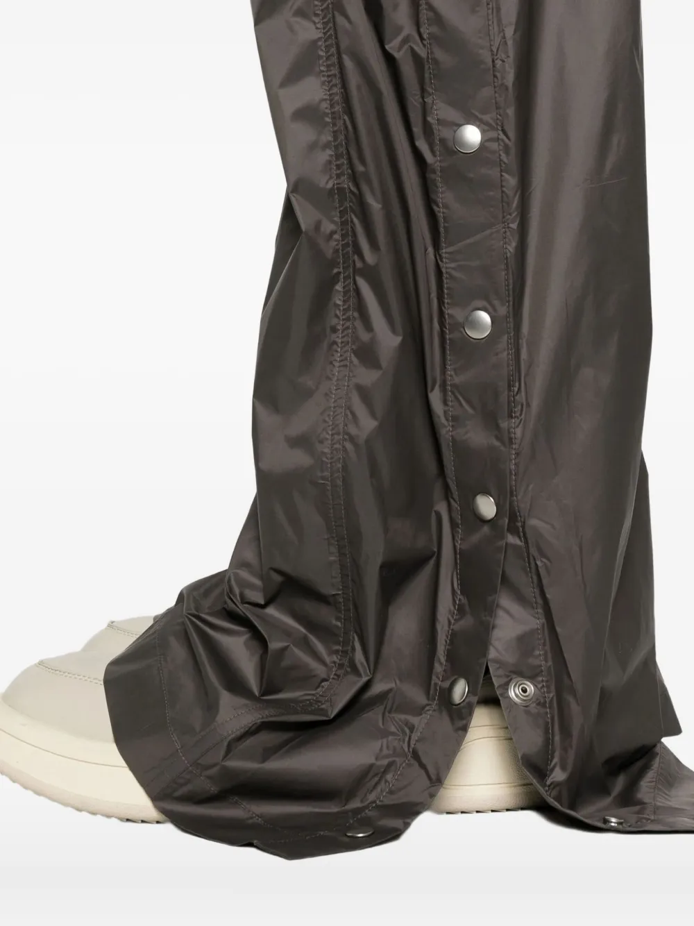 Rick Owens Drkshdw Drawstring Button Trousers In Brown