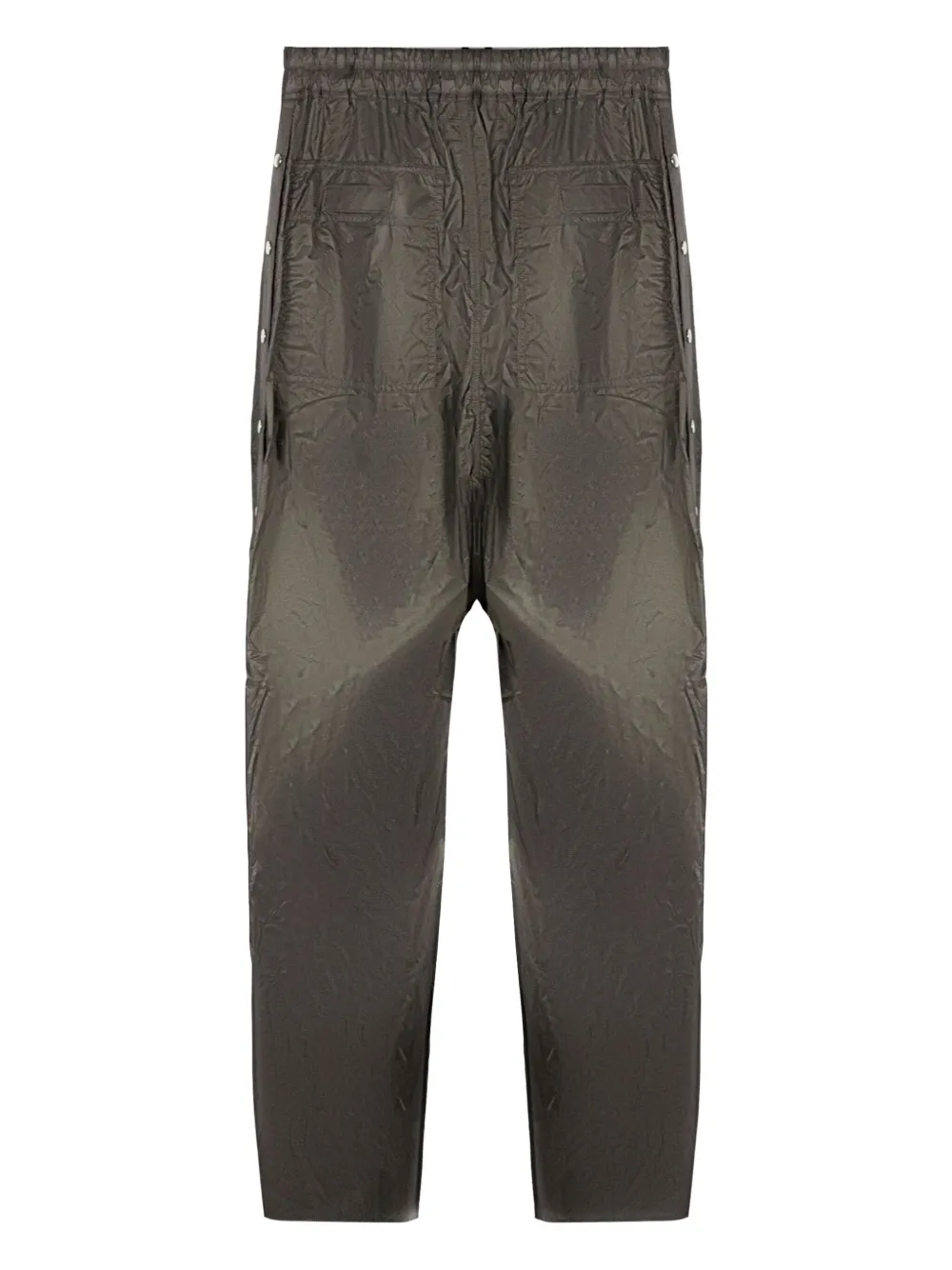 Rick Owens Drkshdw Drawstring Button Trousers In Brown