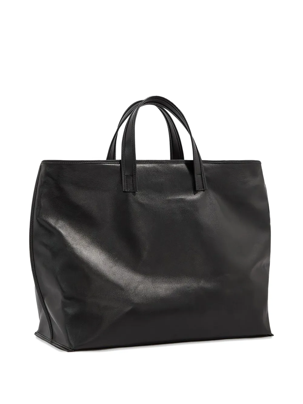 KASSL Editions Shopper van nappa leer - Zwart