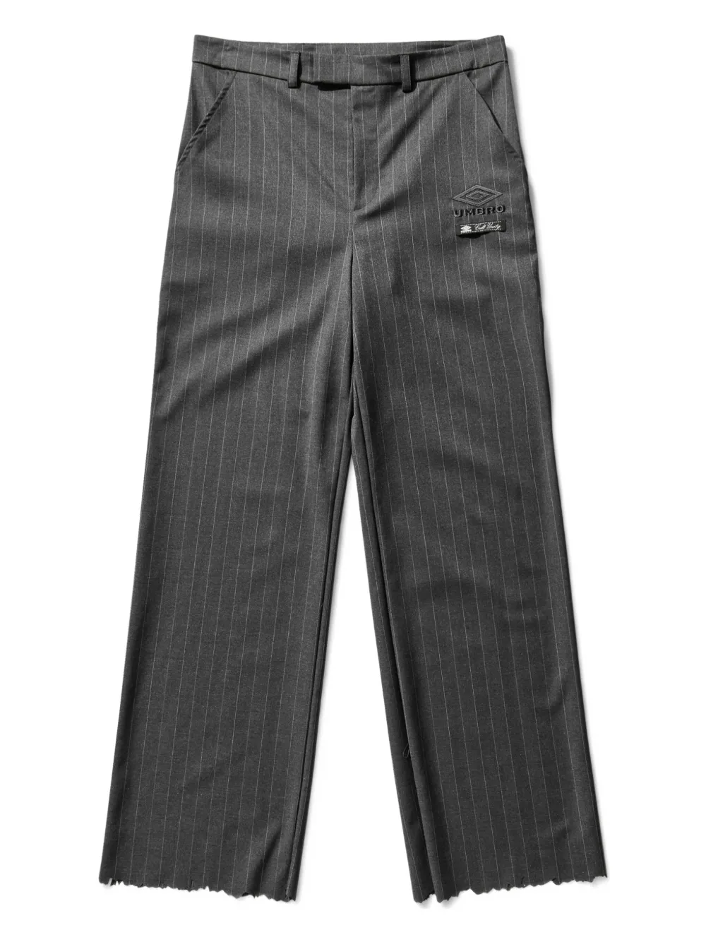 UMBRO frayed pinstriped trousers | Grey | Image 1