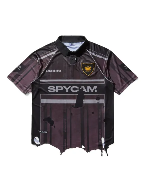 UMBRO Spycam distressed-effect polo shirt