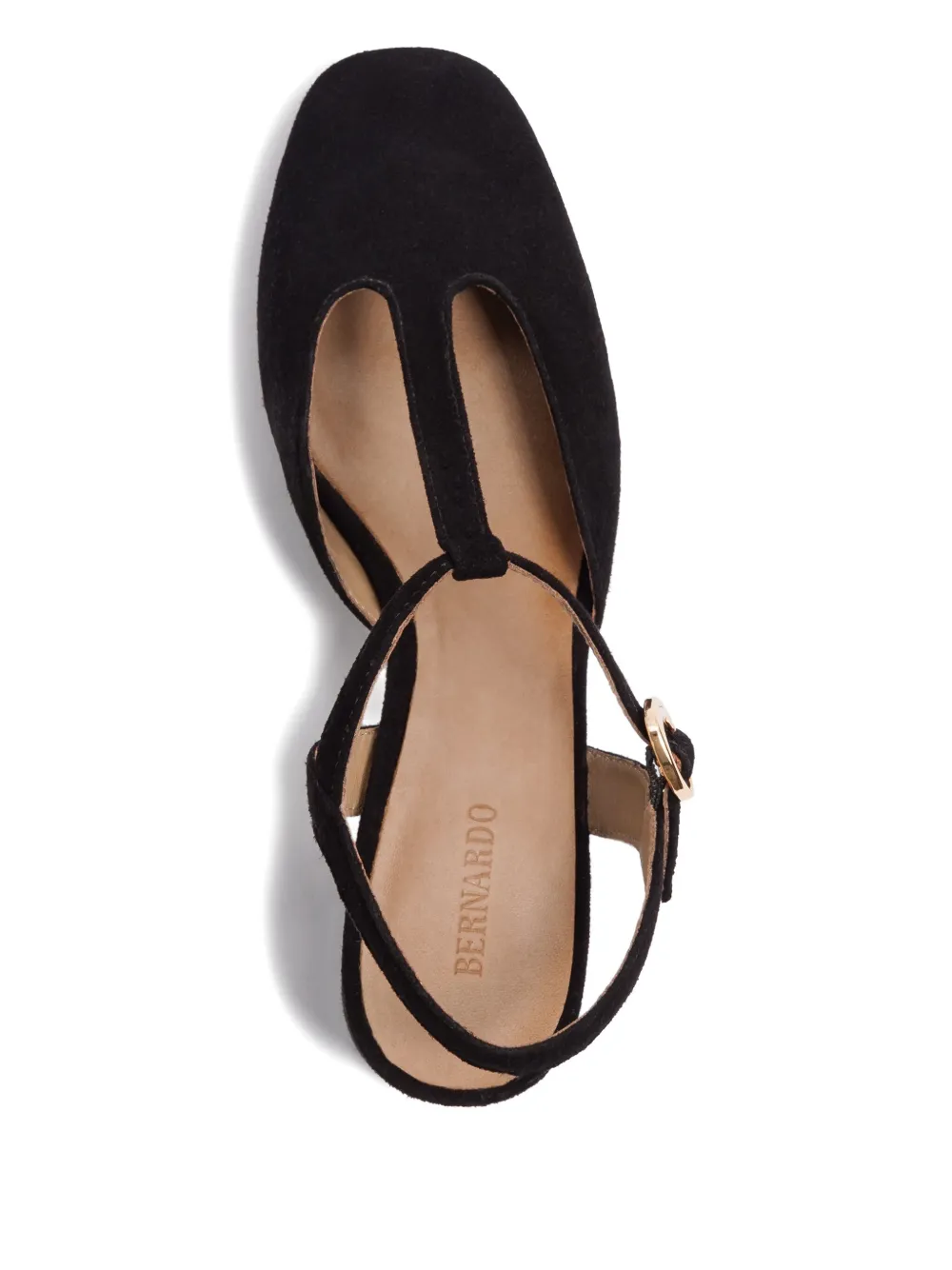  Bernardo 50mm T-strap Block-heel Pumps - Black 