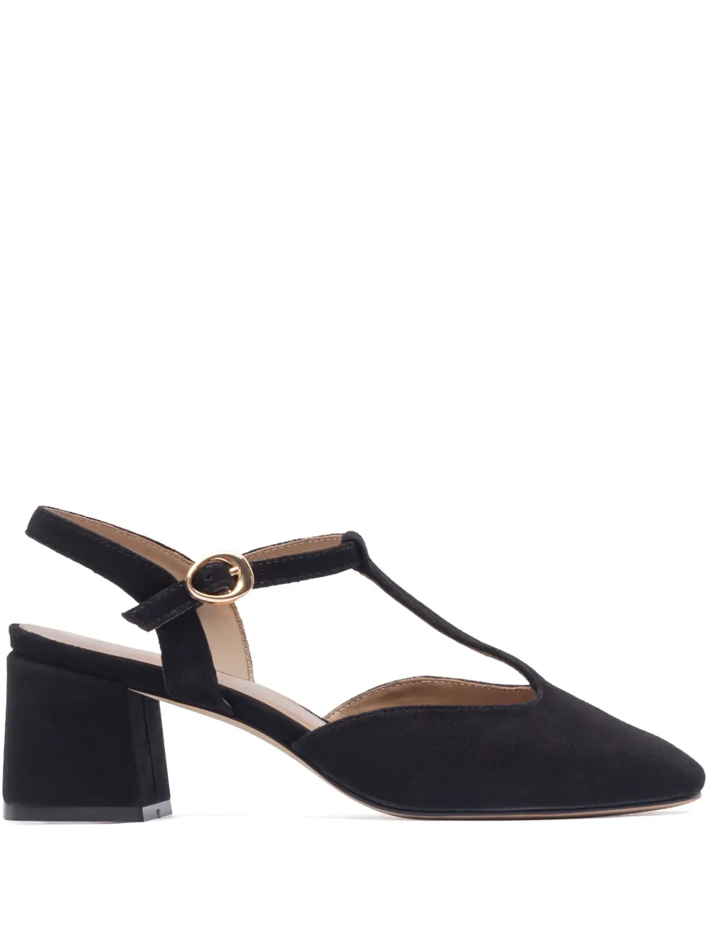Bernardo 50mm T-strap block-heel pumps | Black | Image 1