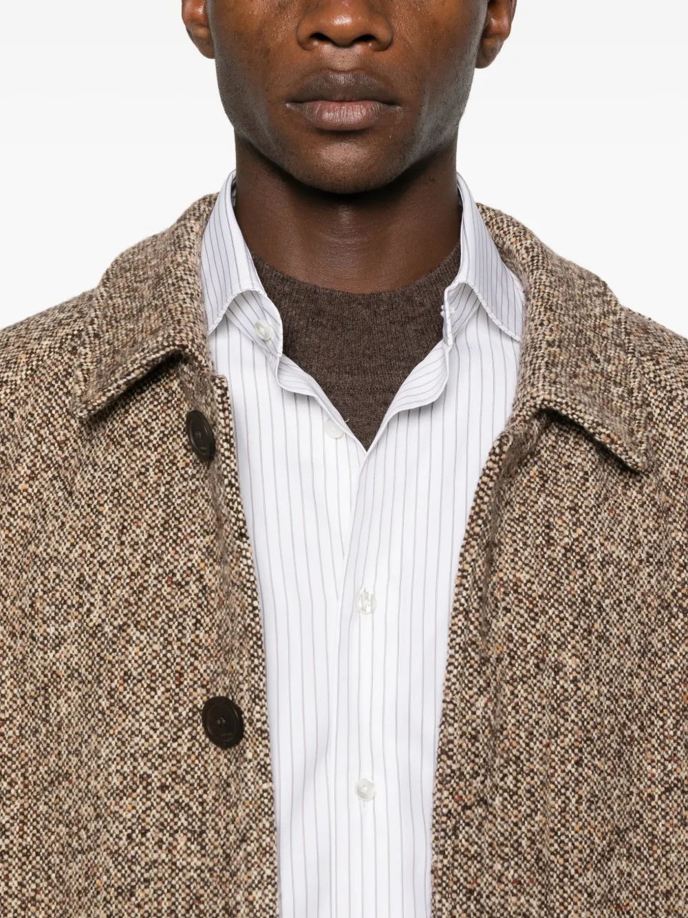 Zegna Gestreept overhemd Wit