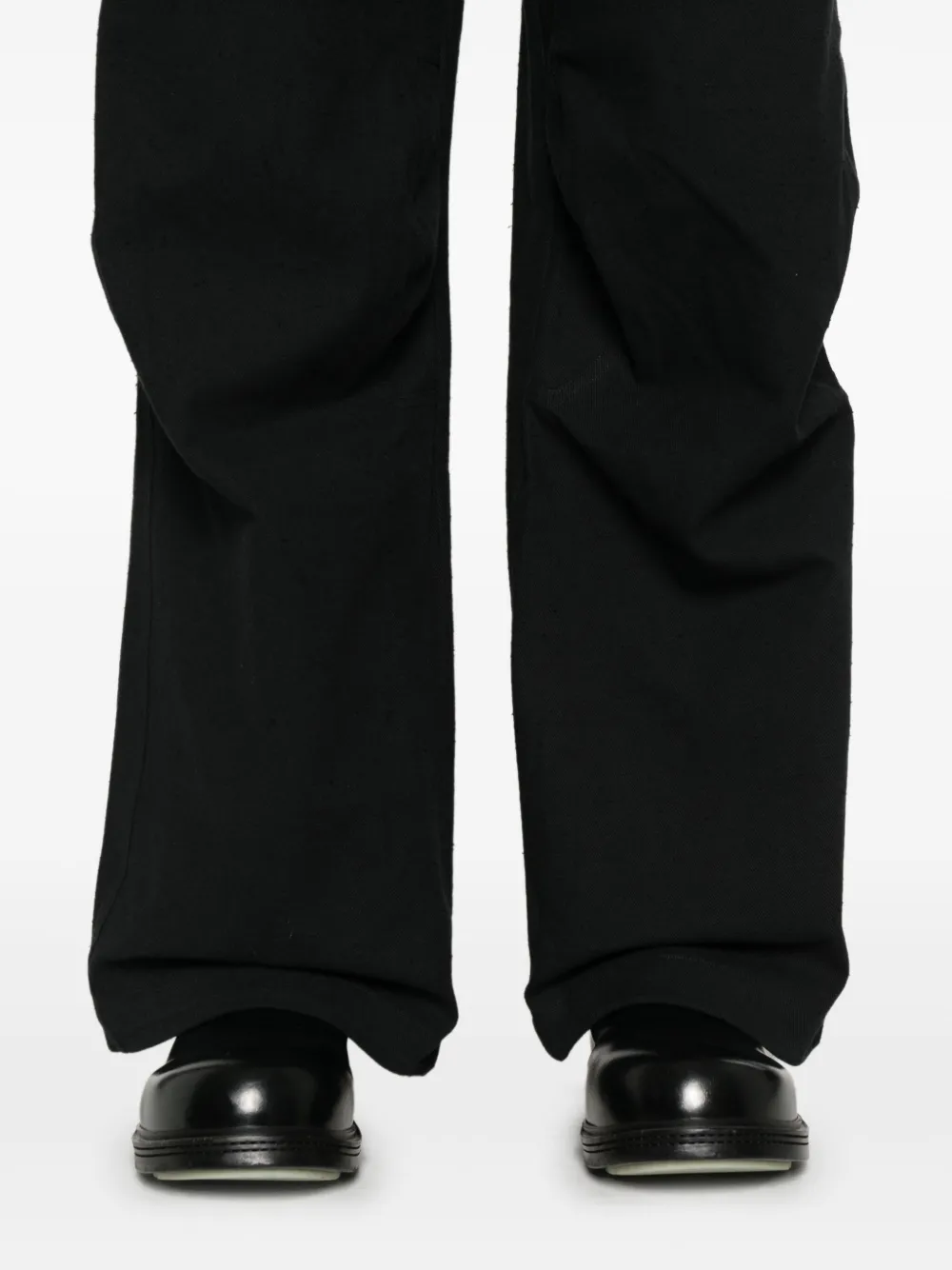 Joe Chia Xerx broek met wijde pijpen Zwart