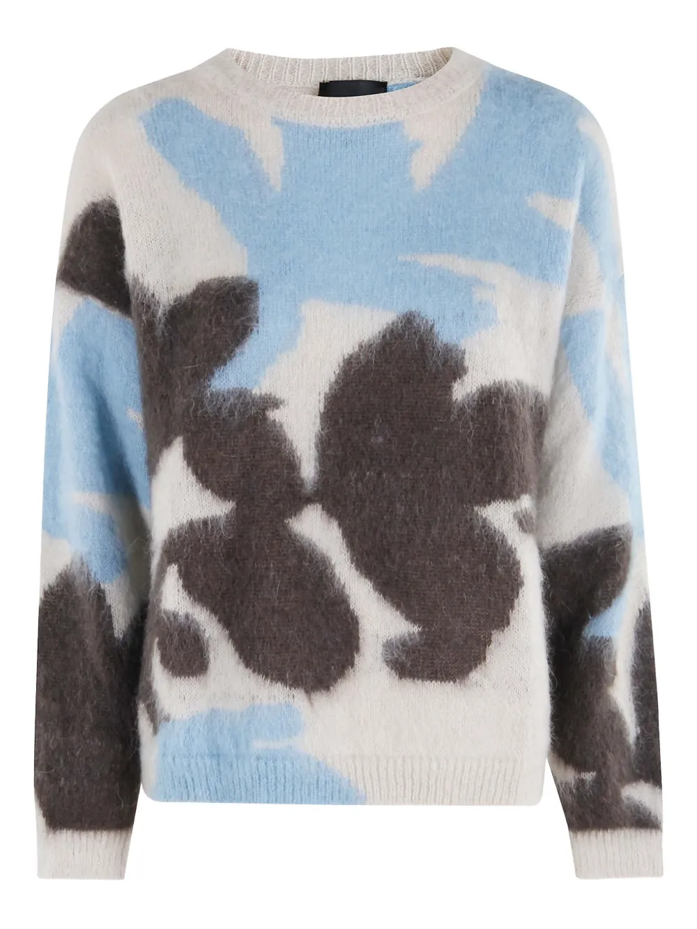 Roberto Collina Crew Neck Long Sleeve Sweater In Multi