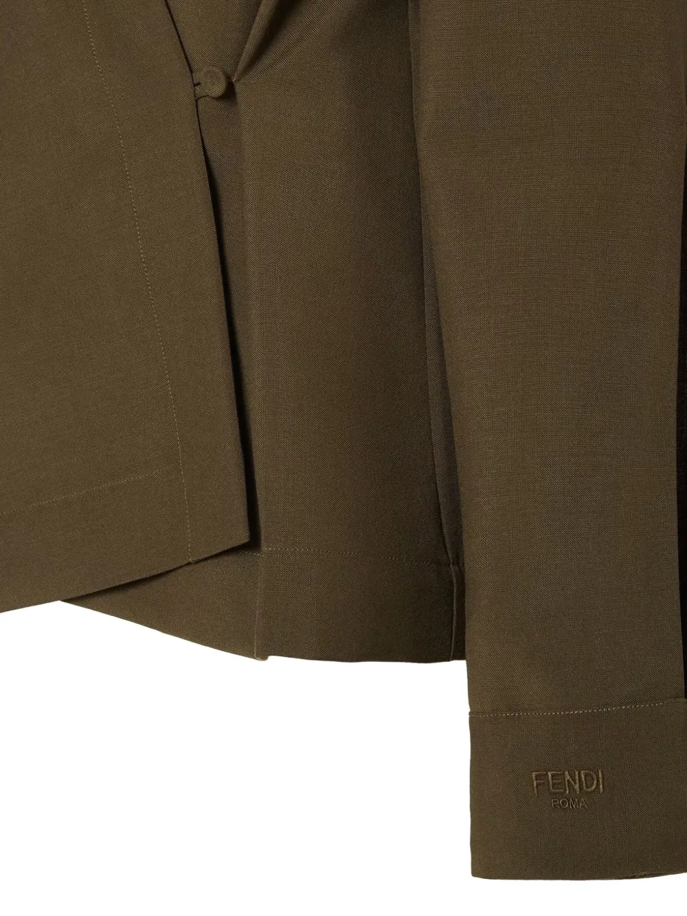  Fendi Asymmetric Wool-mohair Blouse - Green 