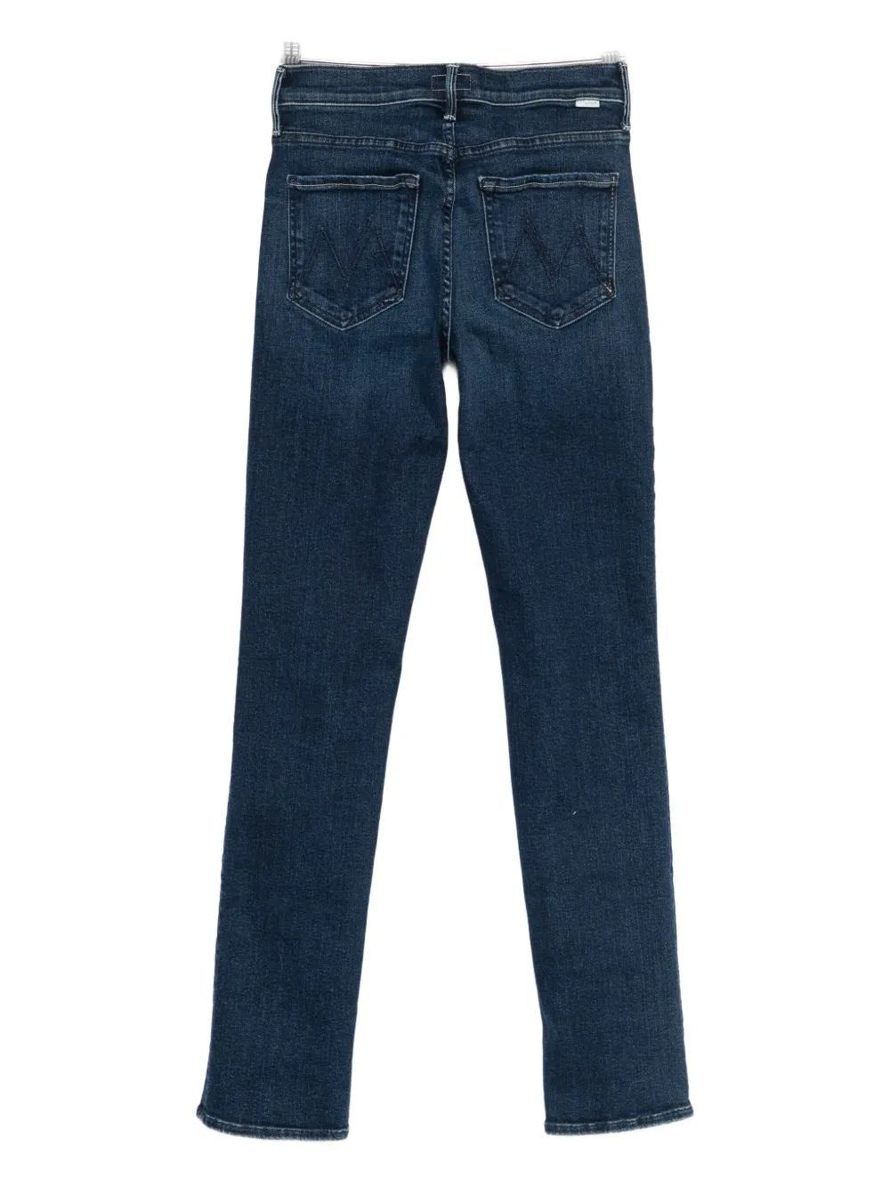 Mother Mid-rise Slim Fit Blu Jeans In Blue