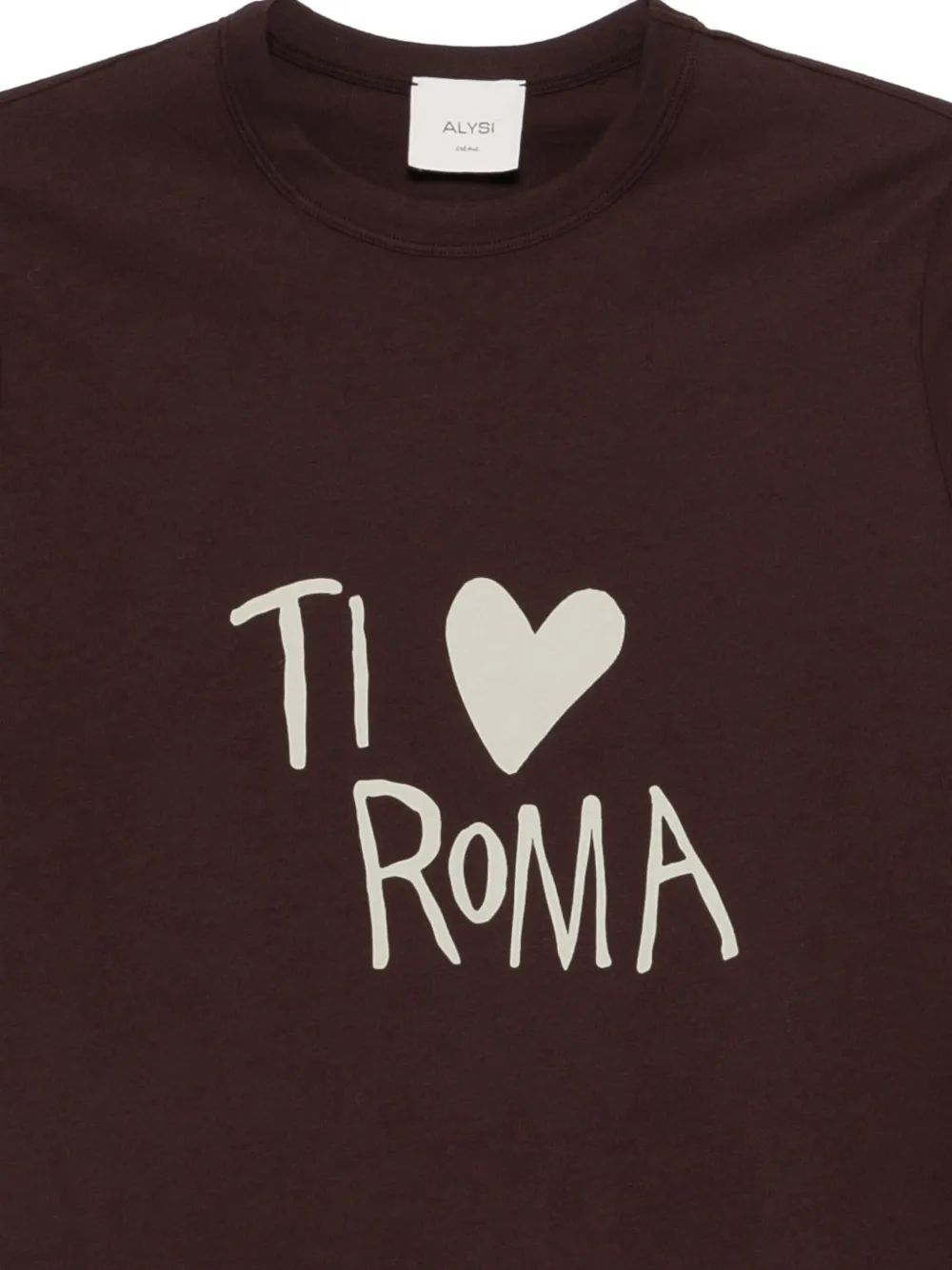 Alysi Crew-neck T-shirt In Brown