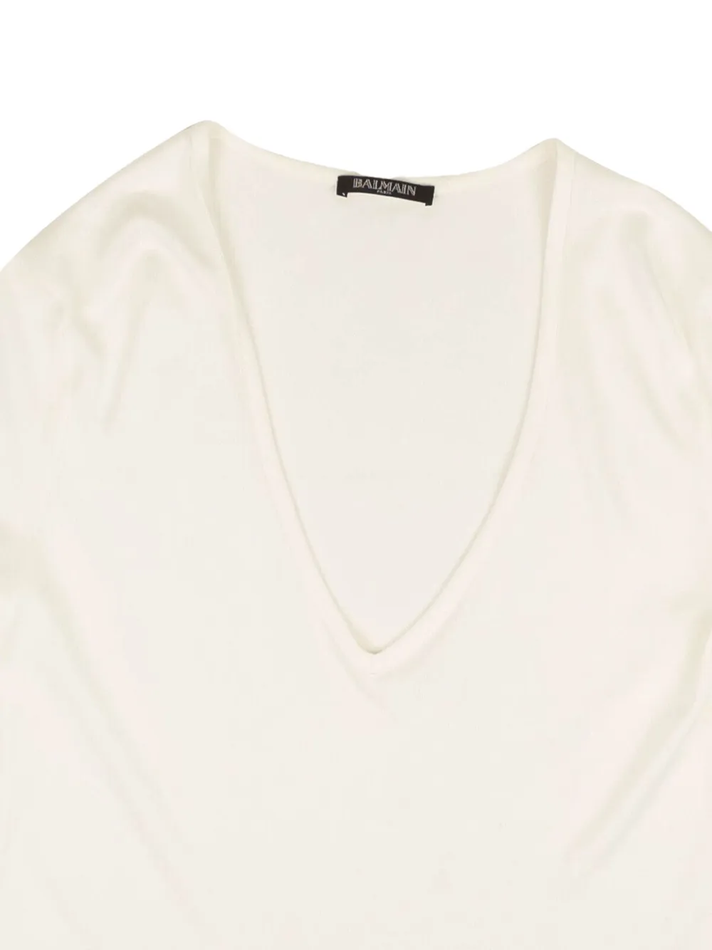 Balmain v-neck T-shirt - Wit