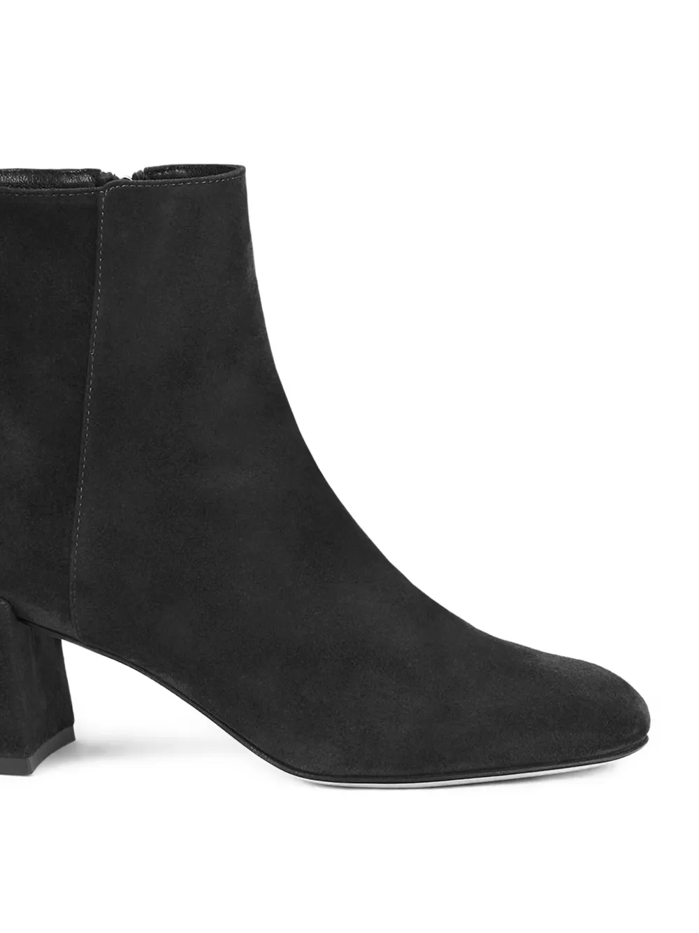 AGL 50 mm laarzen met blokhak en ritsdetail Zwart