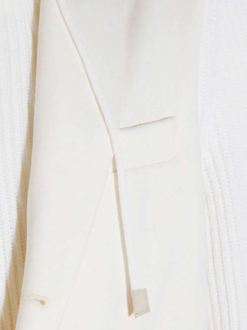 Eleventy Hooded Blazer With Front Pockets And Ribbed Sleeves In White