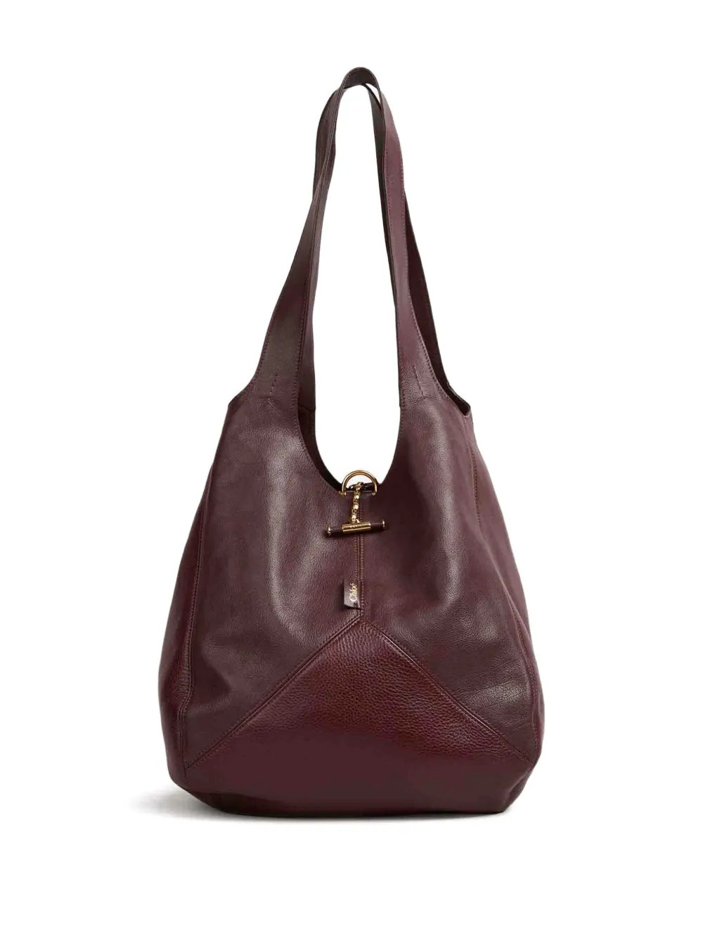 Chloé ballon leather tote bag - Bruin