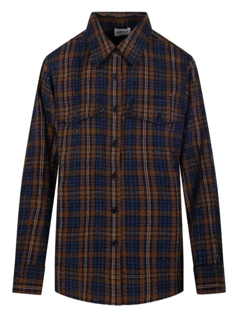 P.A.R.O.S.H. checked sequin-embellished shirt