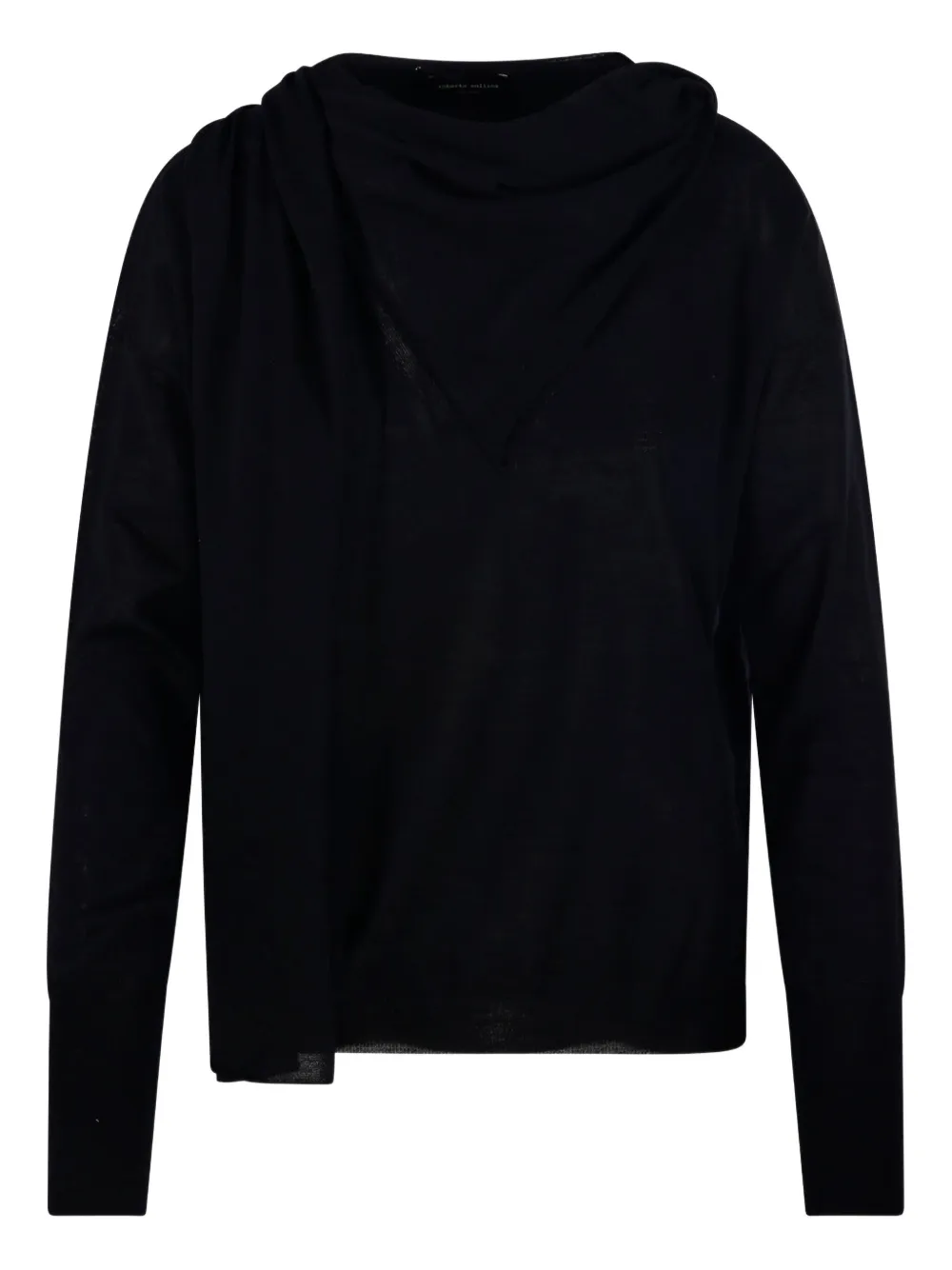 Roberto Collina draped cowl-neck sweater | Black | Image 1