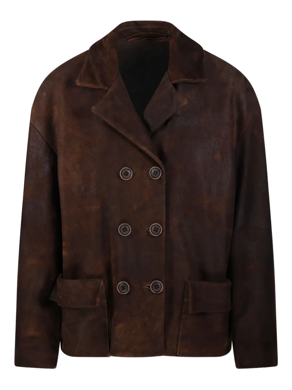 Salvatore Santoro double-breasted suede jacket | Brown | Image 1