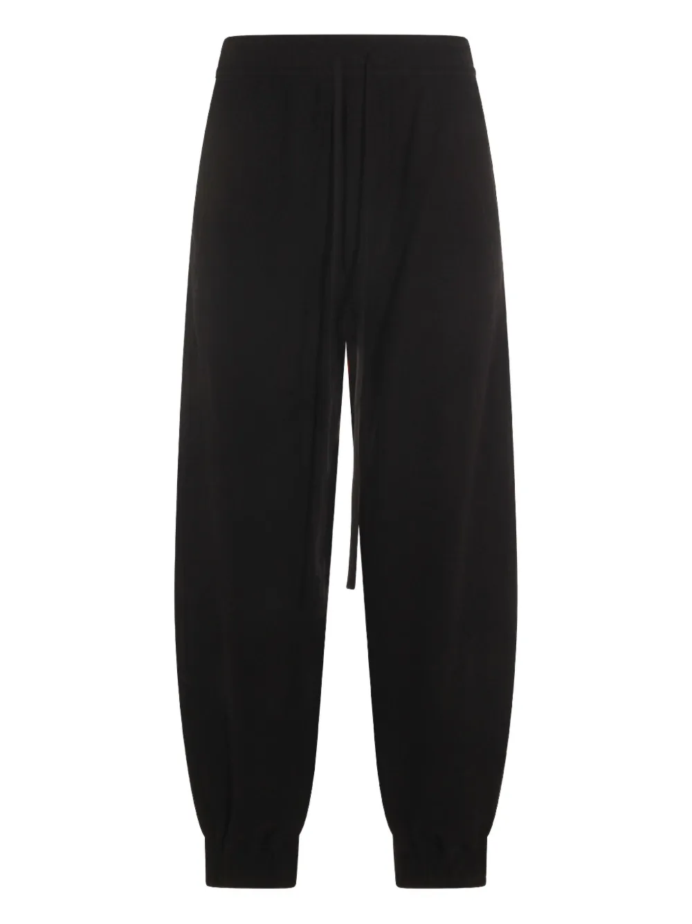 Thom Krom Drawstring Wool Trousers In Black