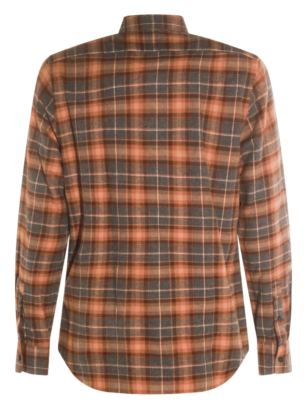 Glanshirt checked cotton shirt - Bruin